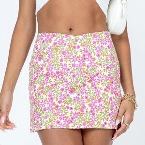 Princess Polly Dennis Floral Mini Skirt Size 4